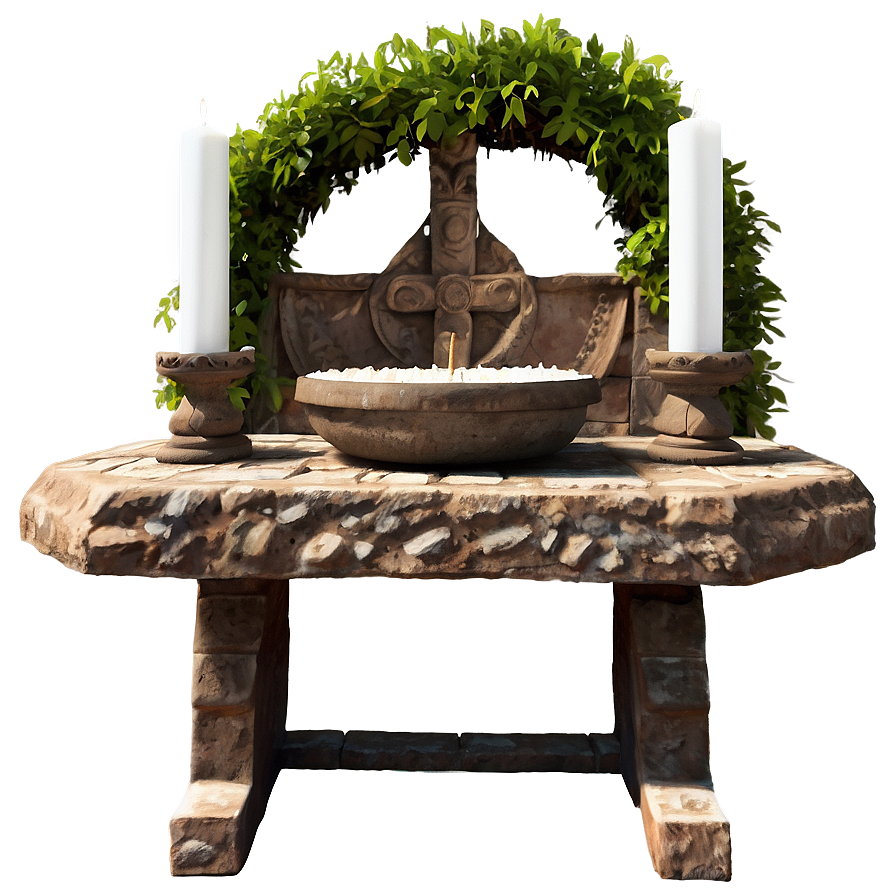 Outdoor Garden Altar Png 06242024 PNG image