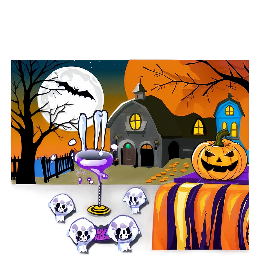 Outdoor Halloween Party Setup Png Stx57 PNG image