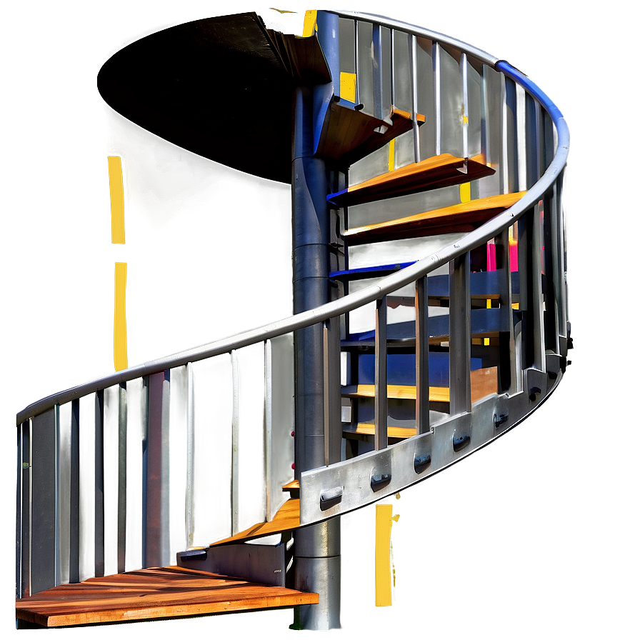 Outdoor Spiral Staircase Png 06242024 PNG image