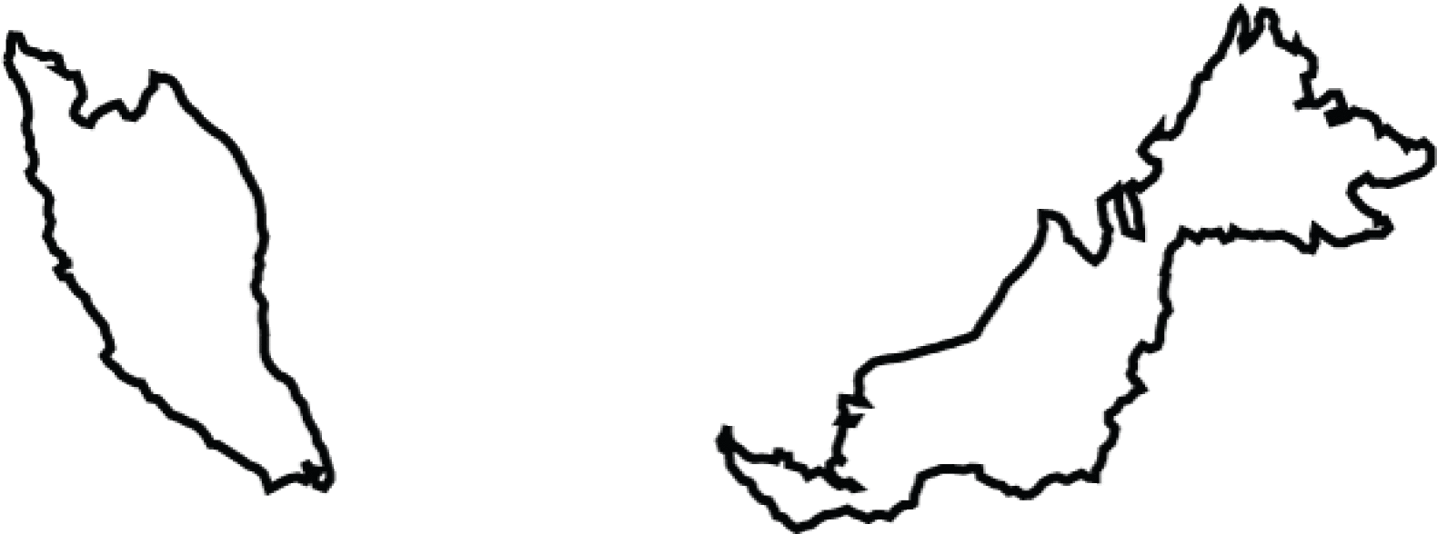 Outline Mapof Malaysia PNG image