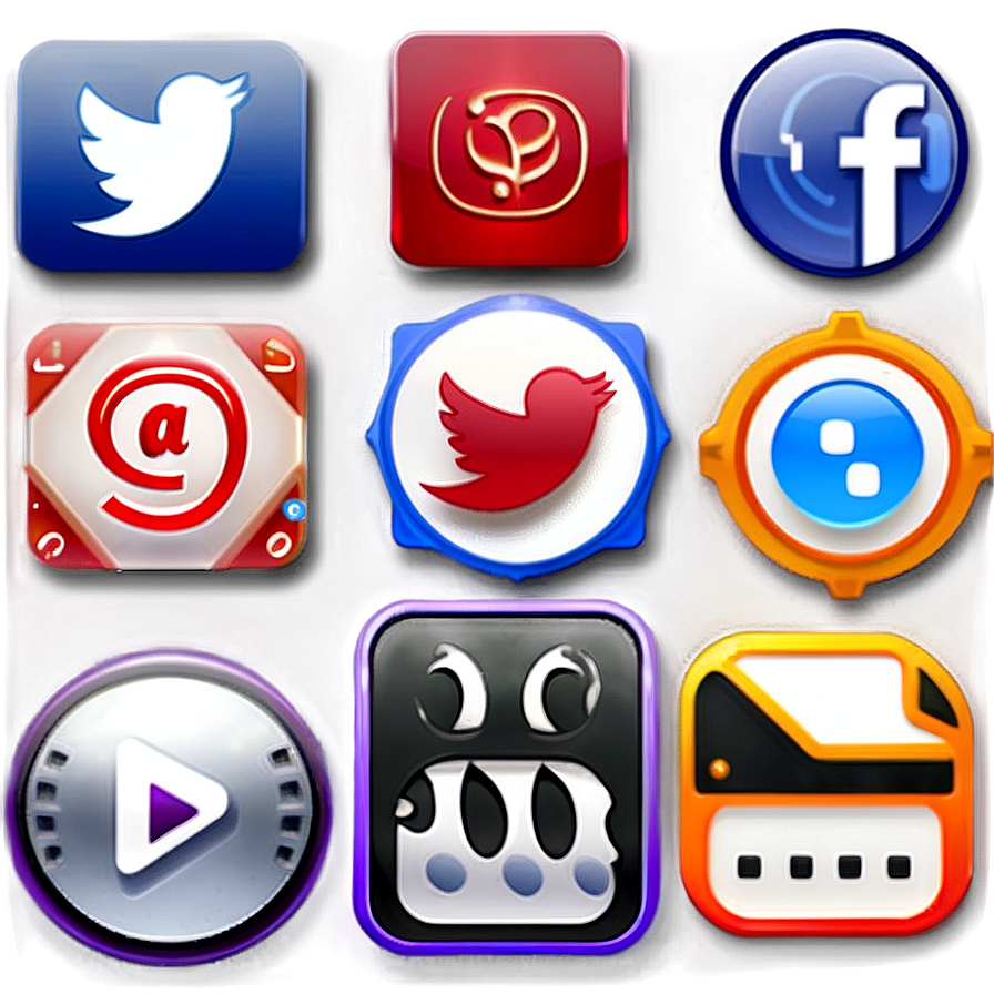 Outline Social Media Icons Png 78 PNG image