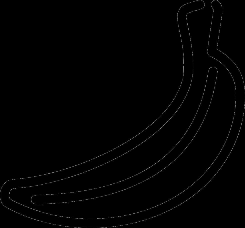 Outlined Banana Graphic PNG image