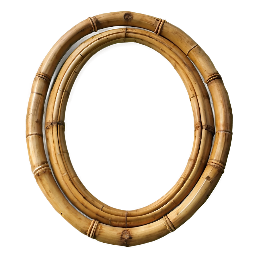 Oval Bamboo Frame Png 05252024 PNG image