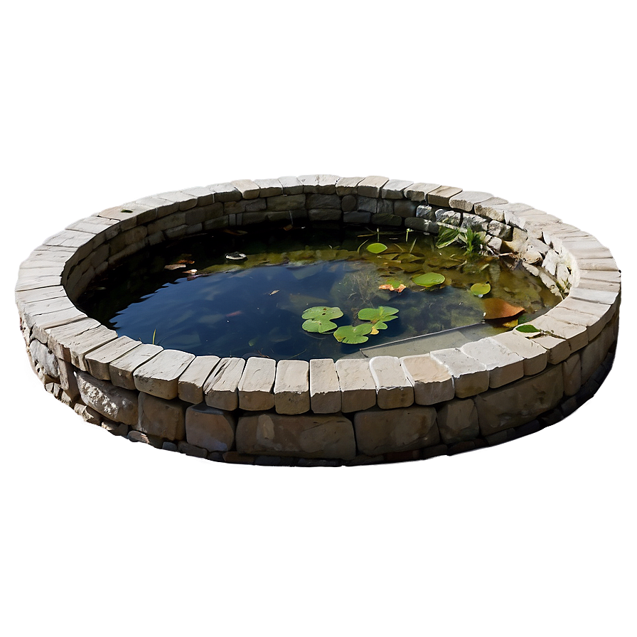 Oval Garden Pond Png 05252024 PNG image