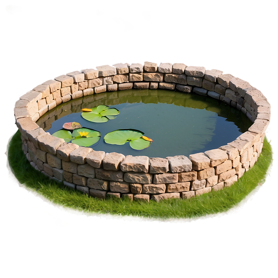 Oval Garden Pond Png 05252024 PNG image