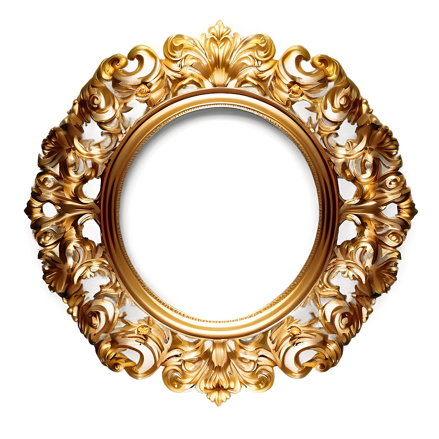 Oval Golden Frame Png Opg PNG image