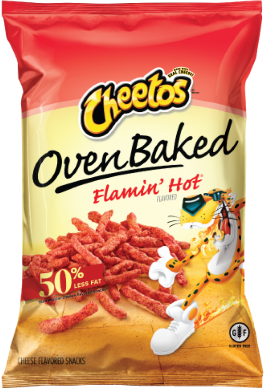Oven Baked Flamin Hot Cheetos Package PNG image