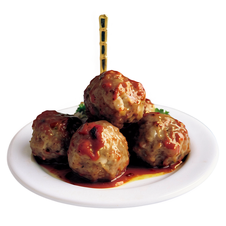 Oven-baked Meatball Plate Png 86 PNG image