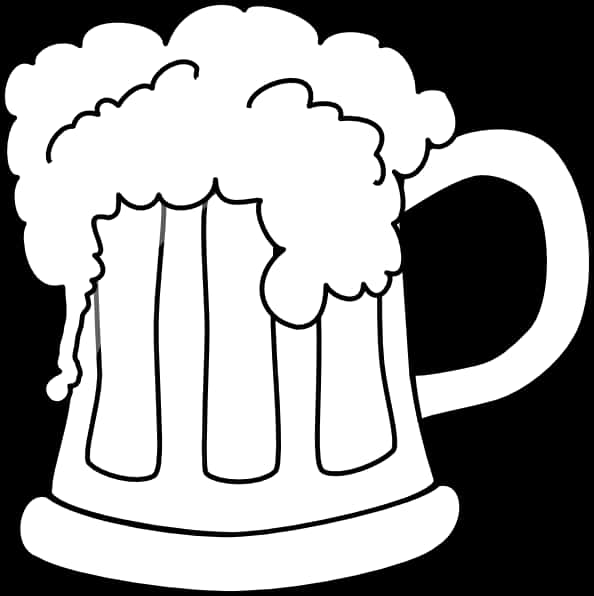 Overflowing Beer Mug Clipart PNG image