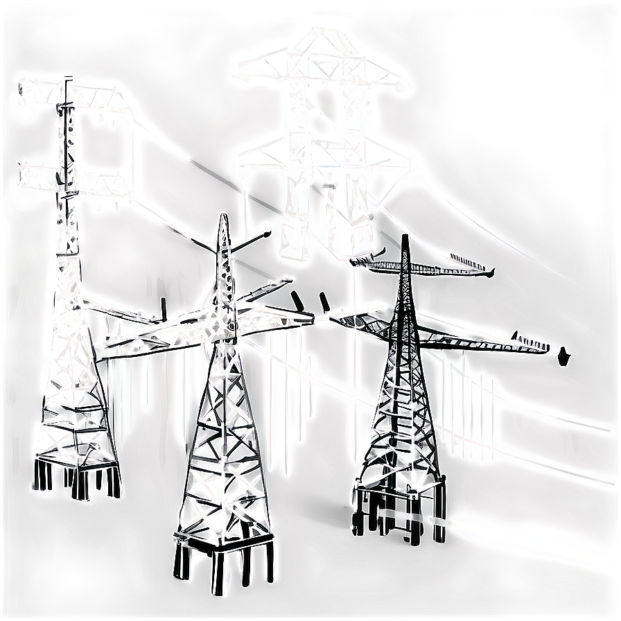 Overhead Transmission Lines Png 06282024 PNG image