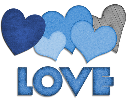 Overlapping Hearts Love Graphic PNG image