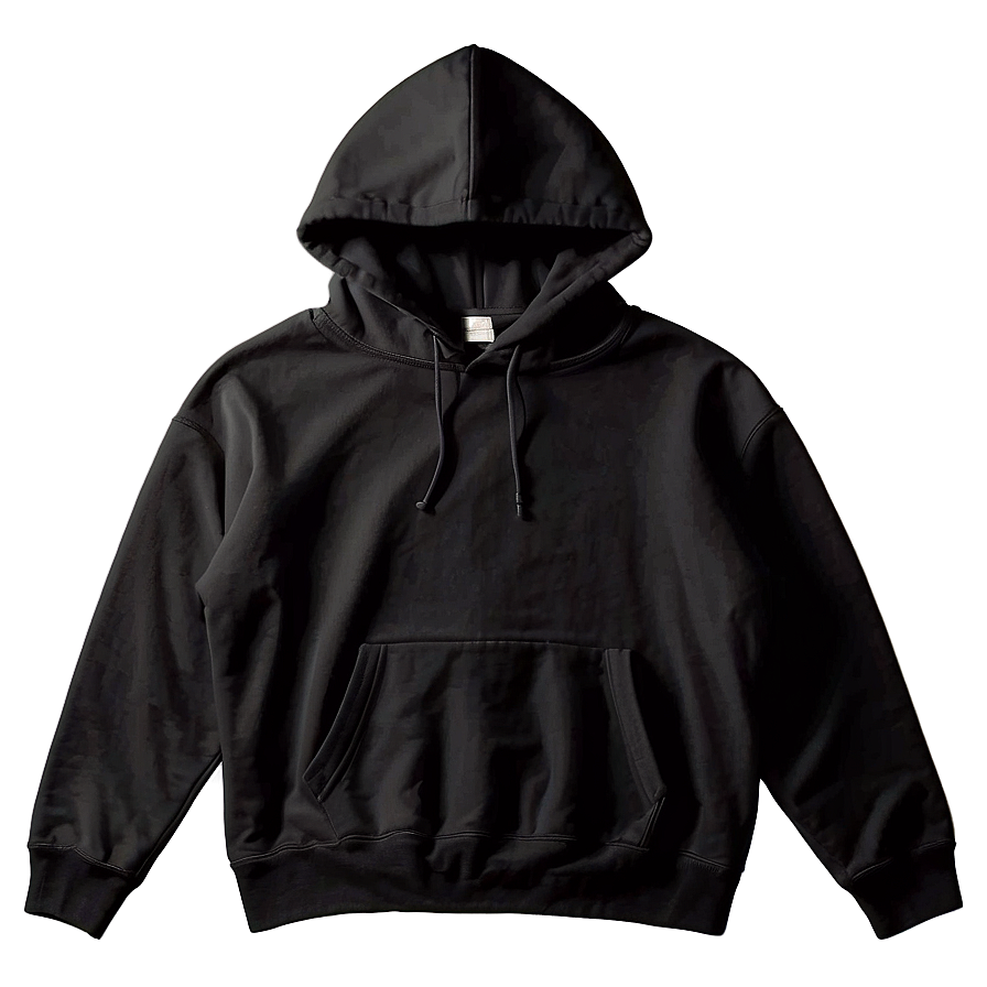 Oversized Black Hoodie Png 05252024 PNG image