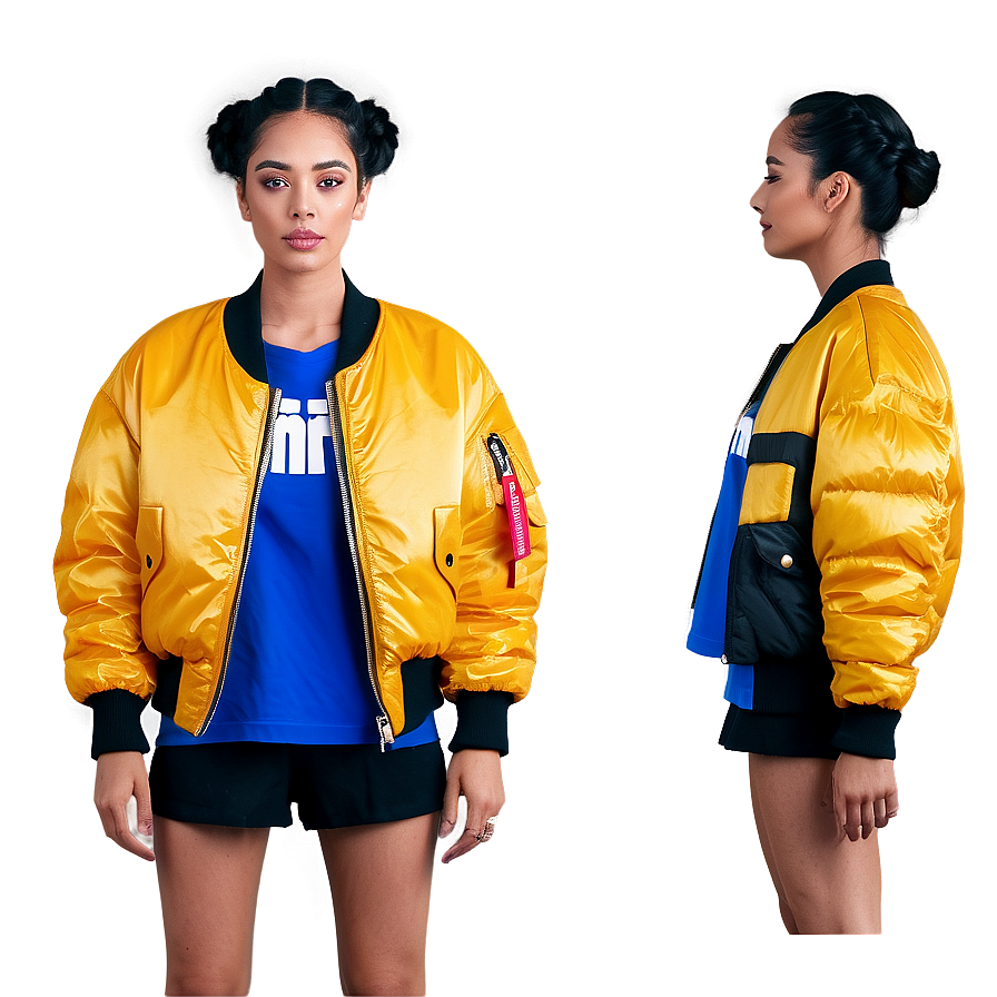 Oversized Bomber Jacket Trendy Png 06282024 PNG image