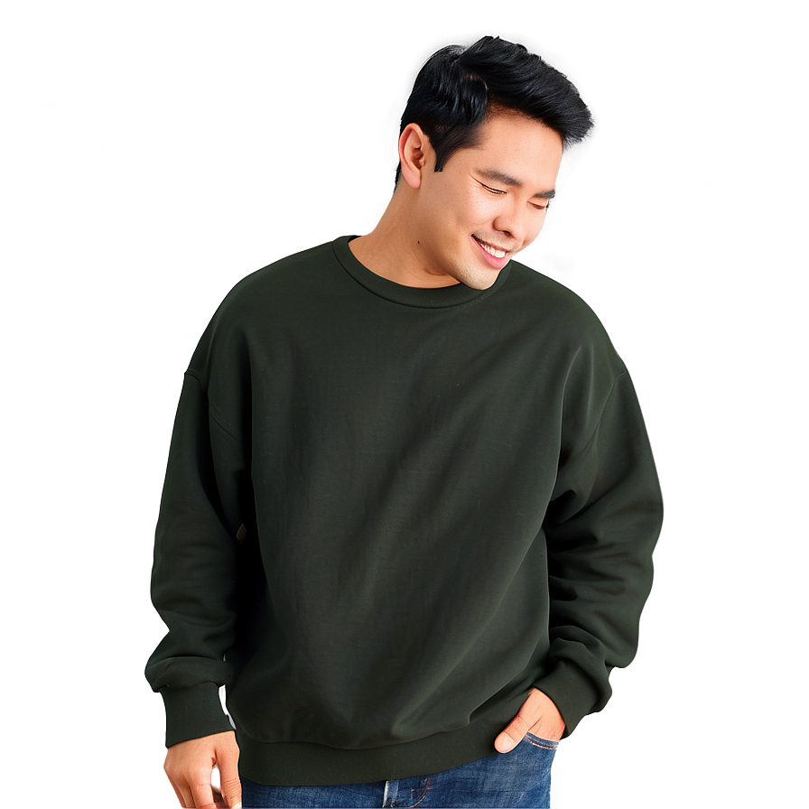 Oversized Crewneck Pullover Png 23 PNG image