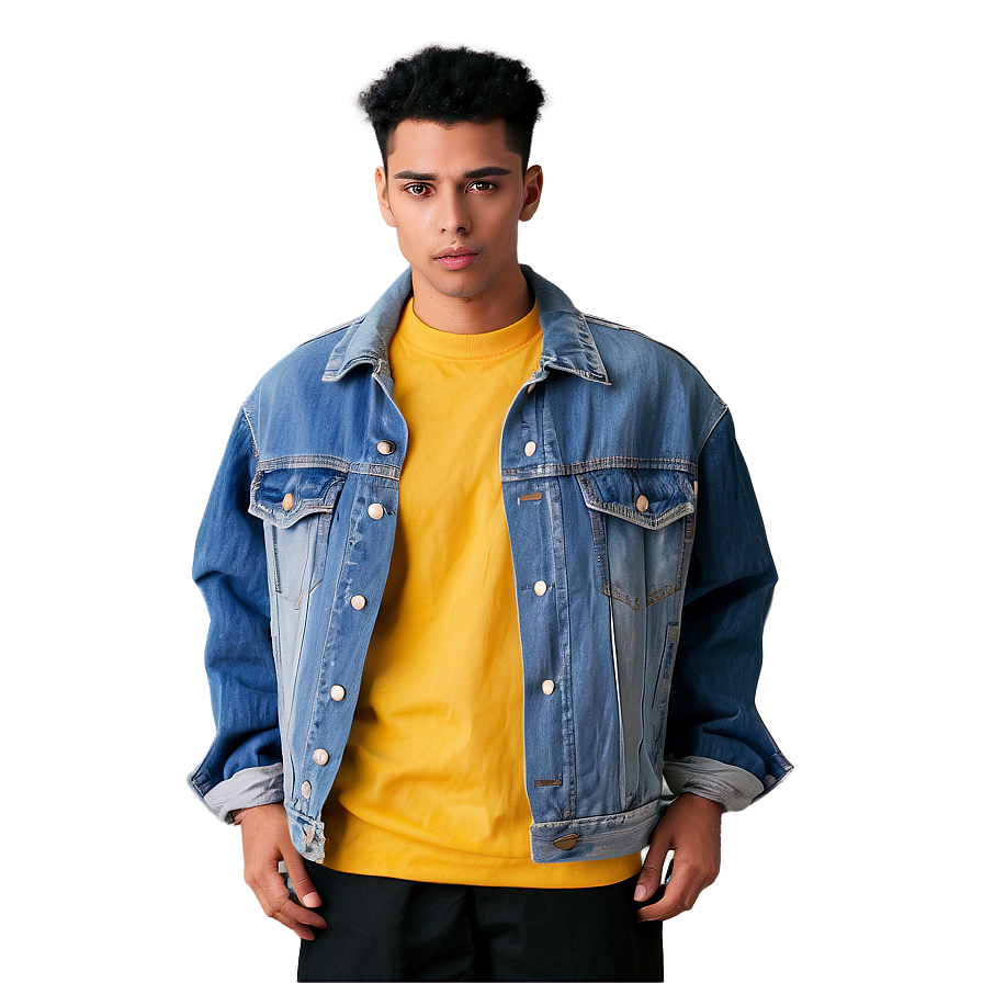 Oversized Denim Jacket Png Auk81 PNG image