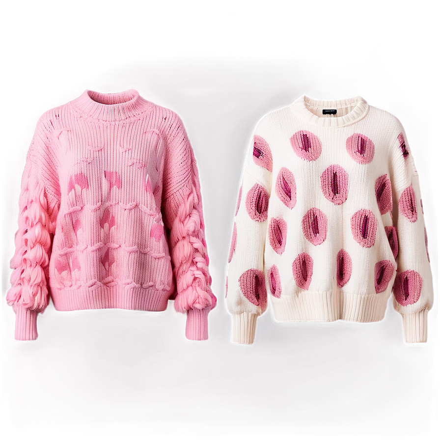 Oversized Pink Sweater Png 06292024 PNG image