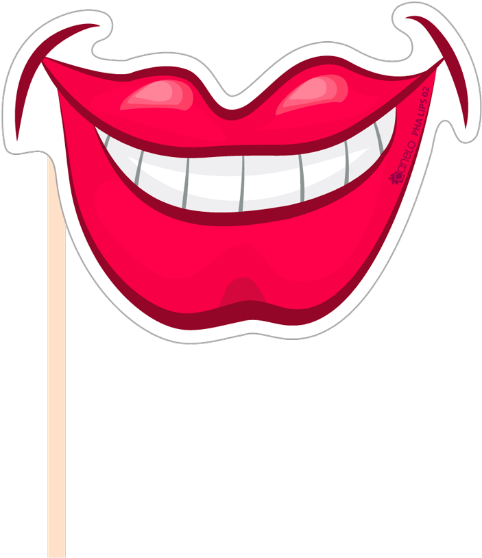 Oversized Smile Propfor Photobooth PNG image