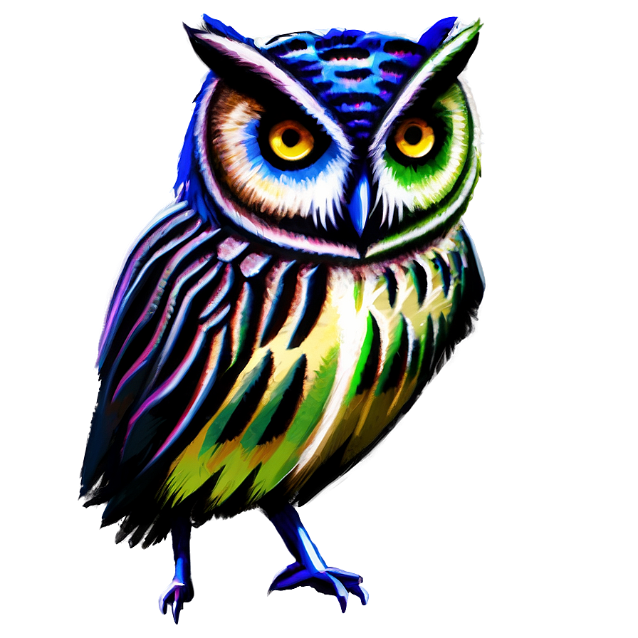 Owl Painting Png Qlv PNG image