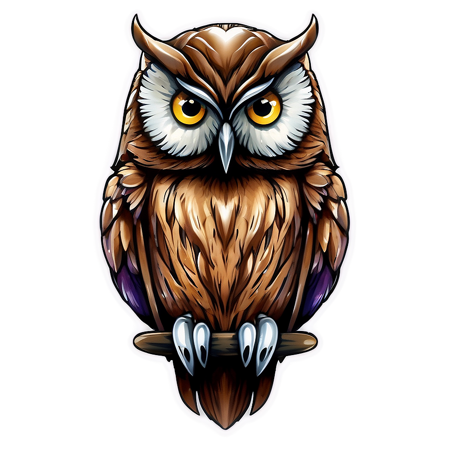 Owl Tattoo Design Png 05062024 PNG image