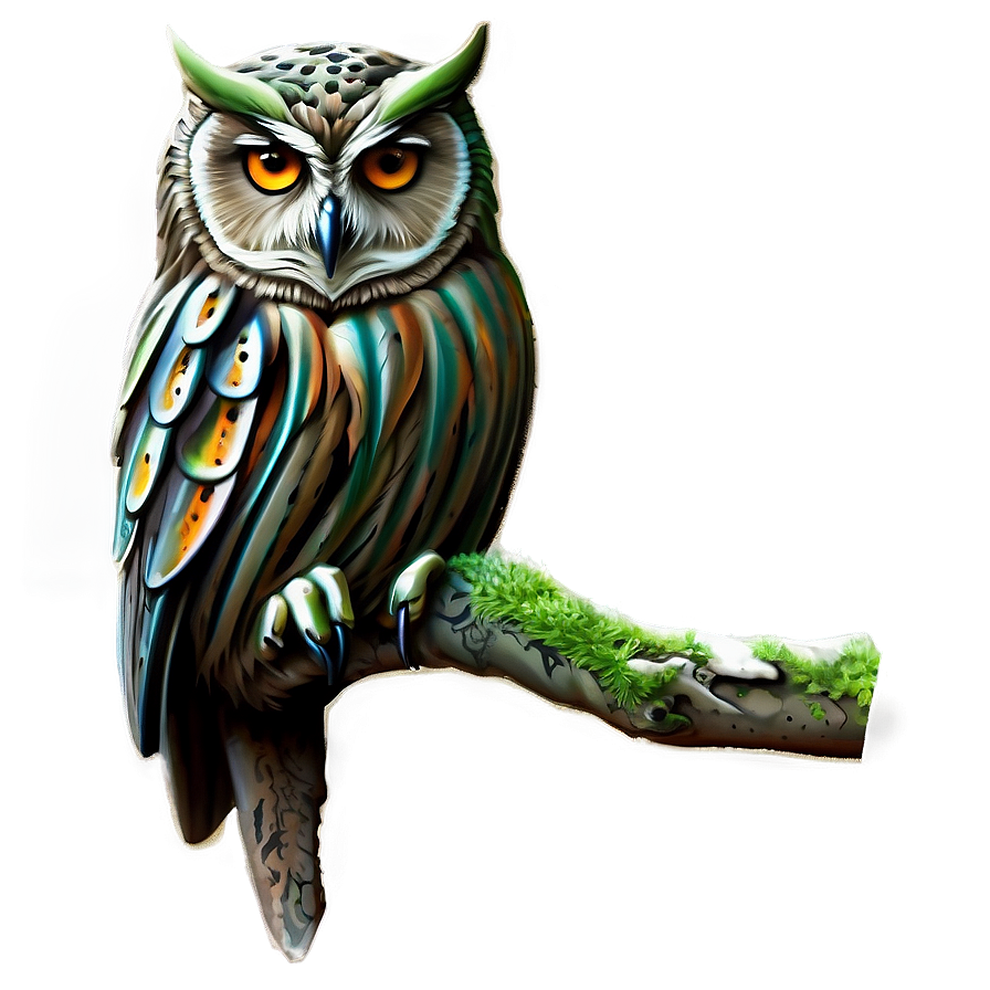 Owl Tattoo Png Cap PNG image