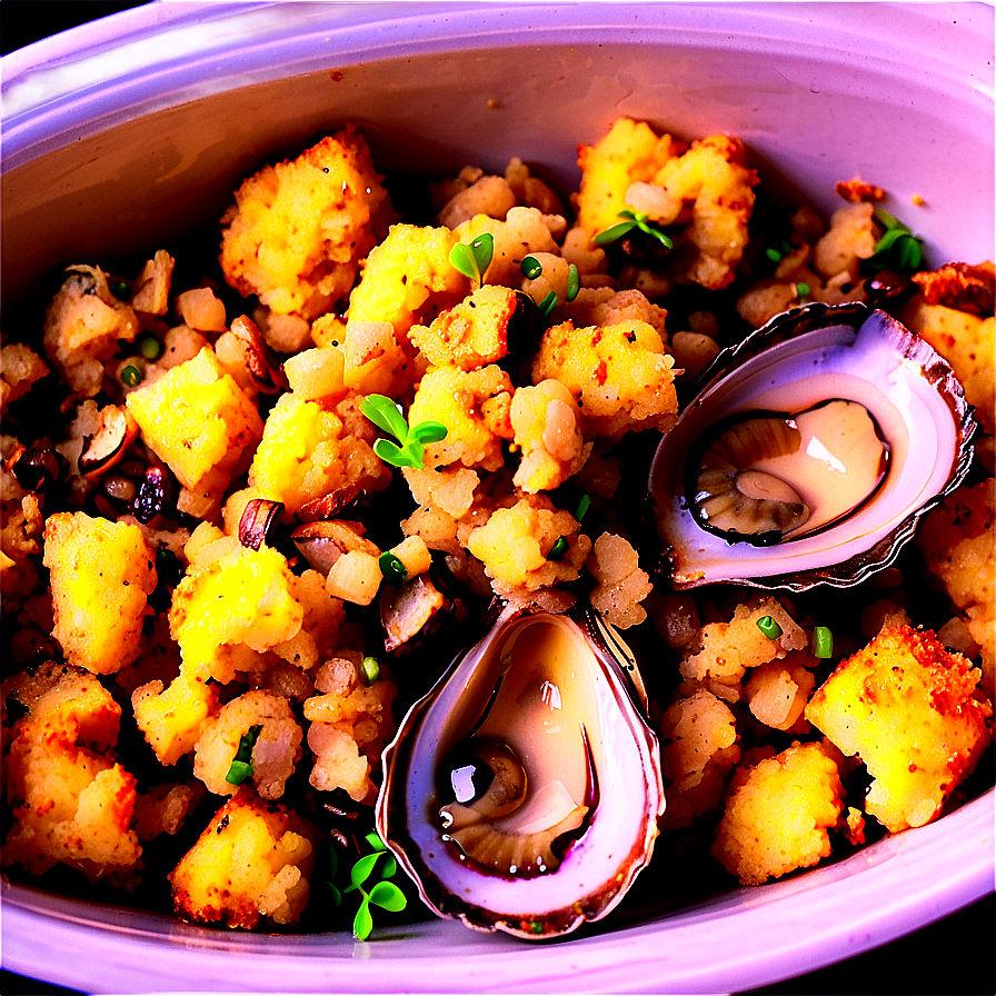 Oyster And Cornbread Stuffing Png Lha41 PNG image