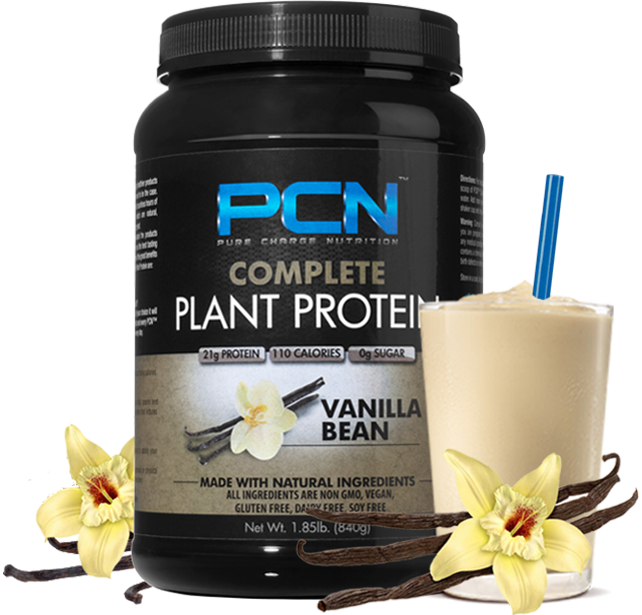 P C N Plant Protein Powder Vanilla Flavor PNG image