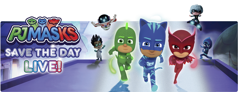 P J Masks Save The Day Live Show Promotion PNG image