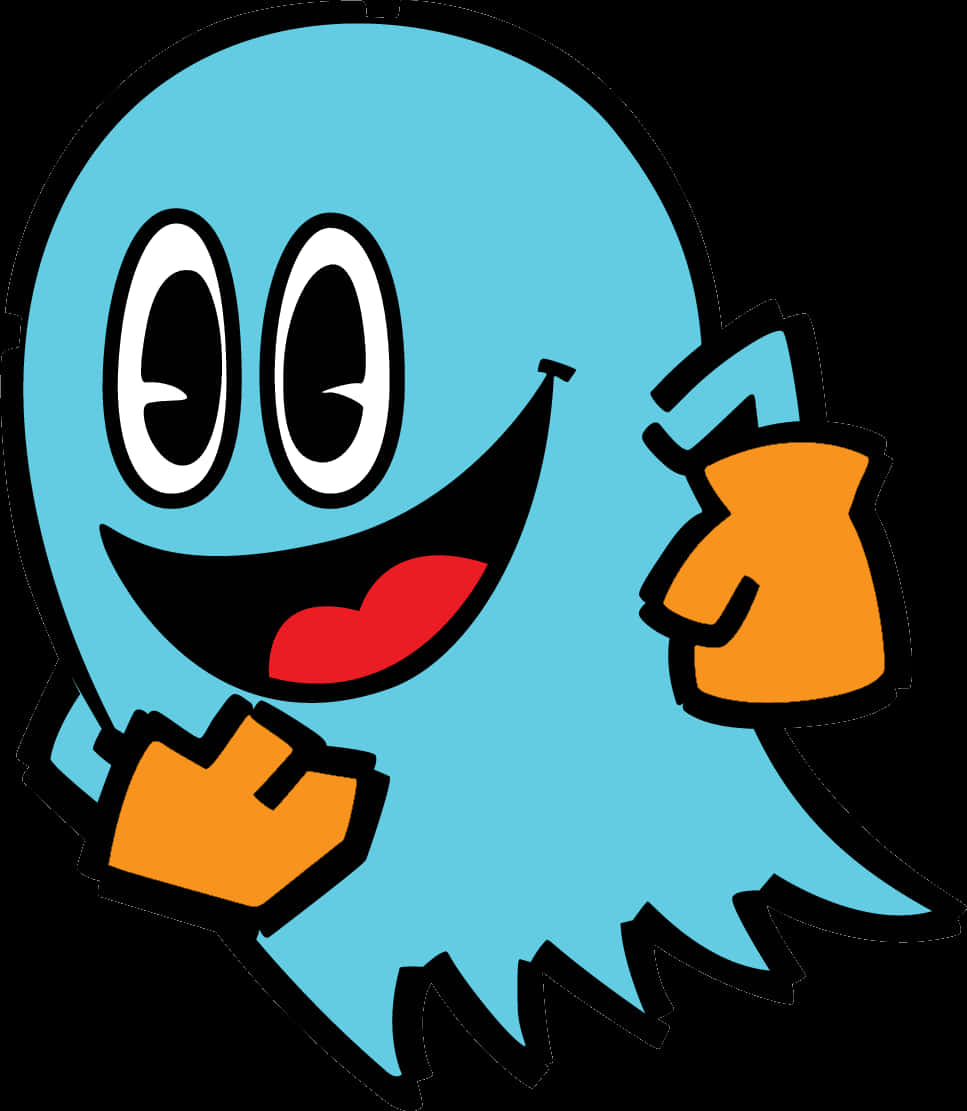 Pacman_ Blue_ Ghost_ Vector_ Artwork PNG image