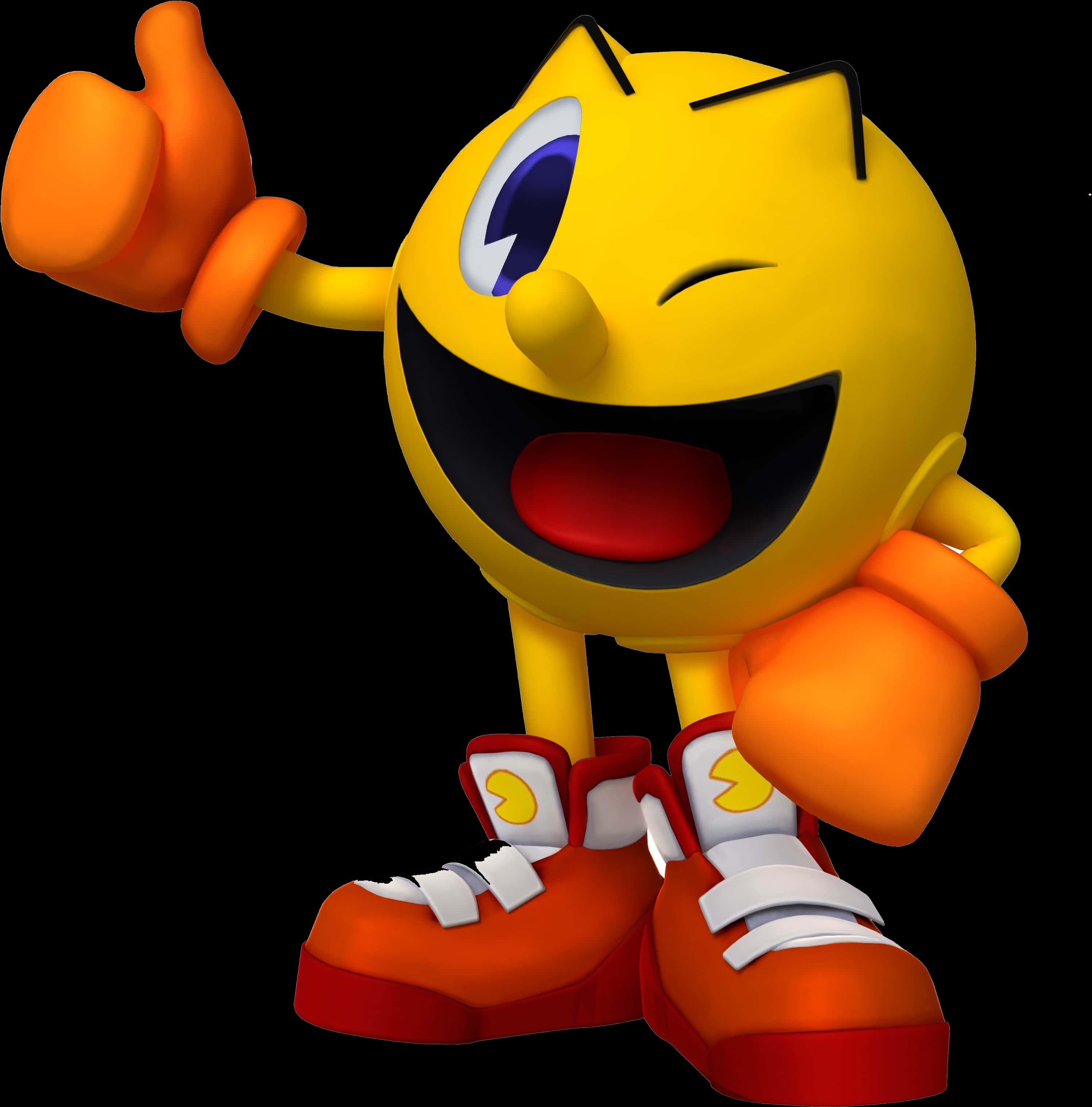 Pacman Thumbs Up Character PNG image