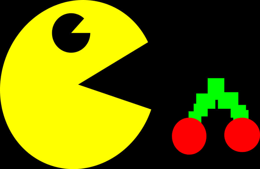Pacmanand Cherries Graphic PNG image