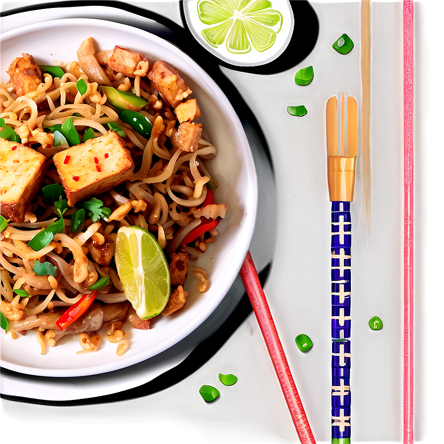 Pad Thai With Crispy Tofu Png 73 PNG image