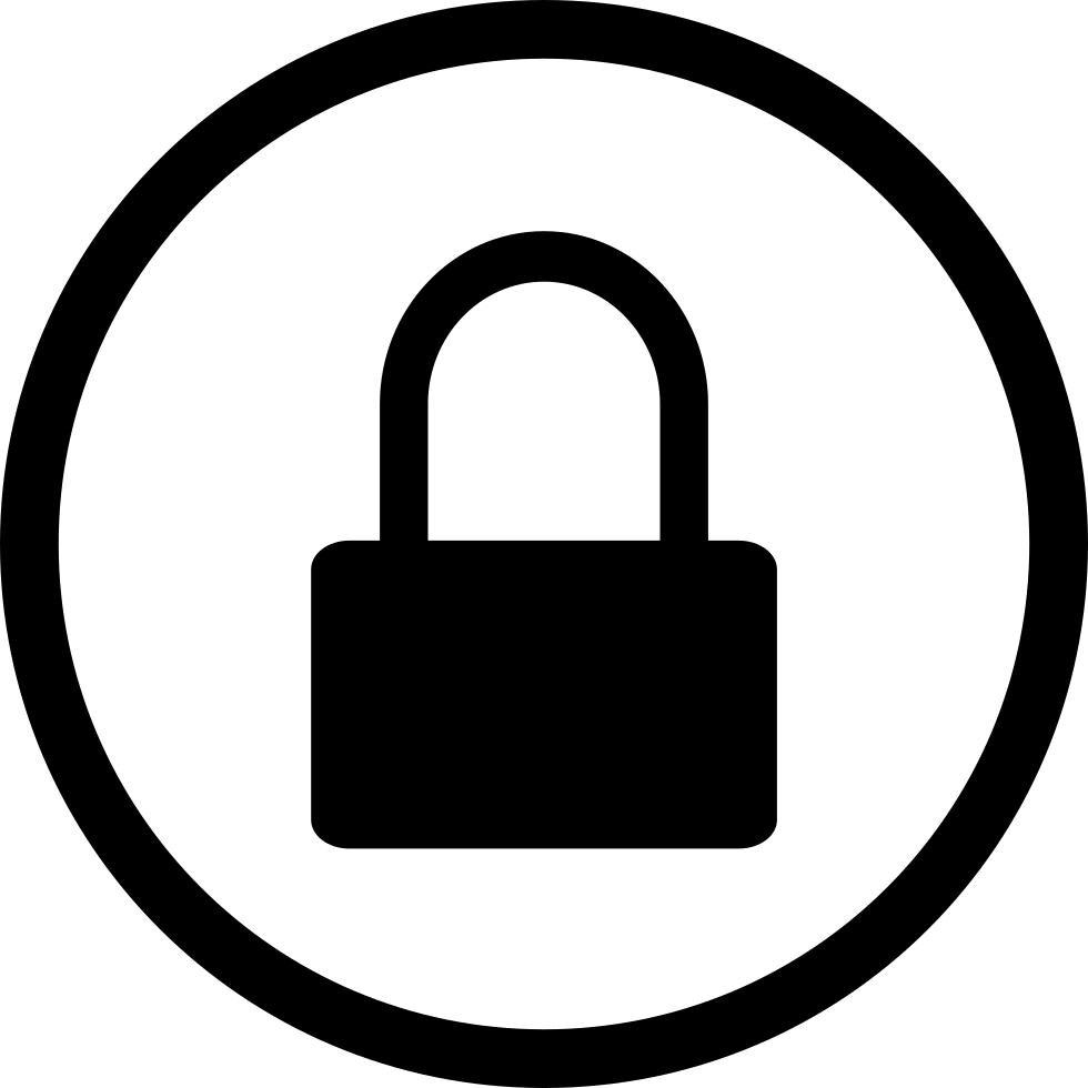 Padlock Silhouette Icon PNG image