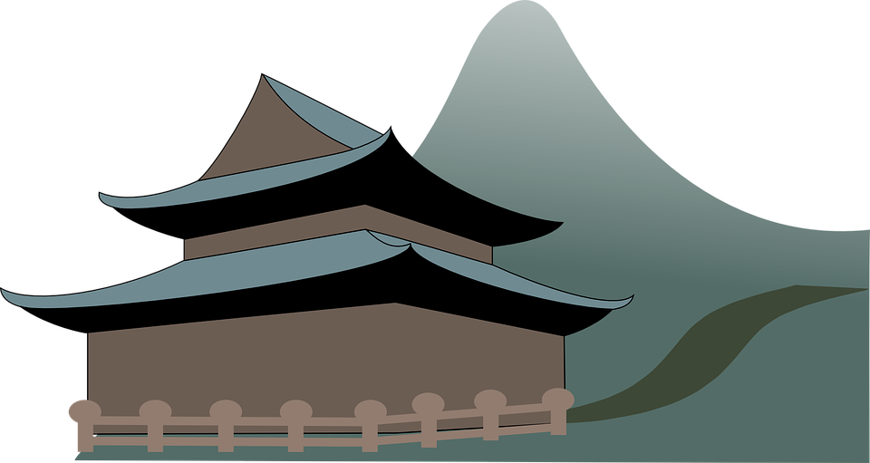 Pagoda Silhouette Vector PNG image