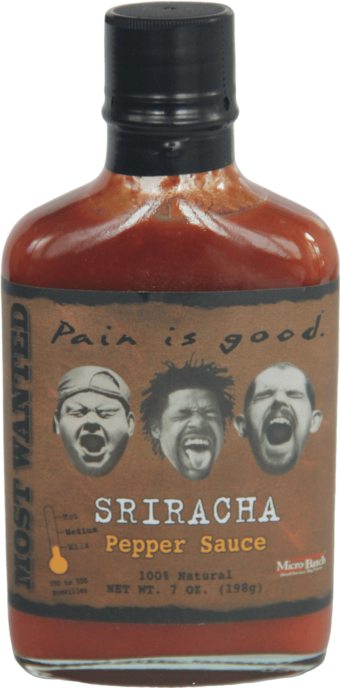 Painis Good Sriracha Pepper Sauce Bottle PNG image