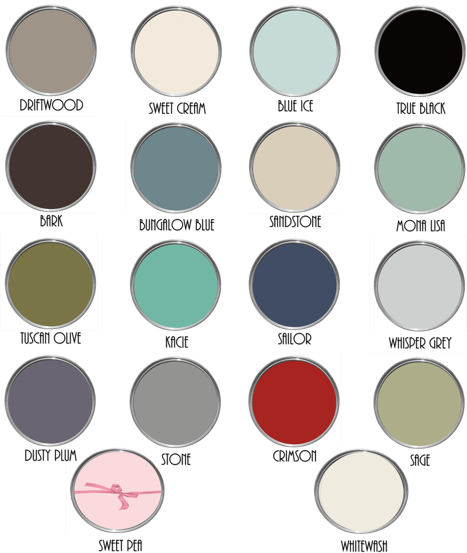 Paint Color Swatches Selection PNG image