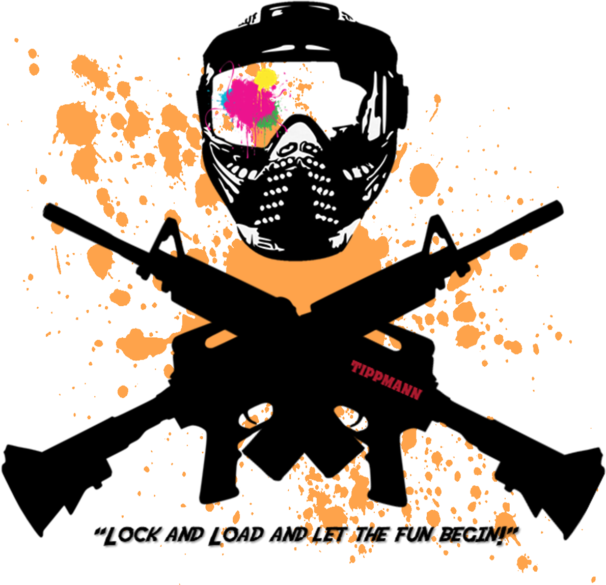 Paintball Player Ready Artwork PNG image