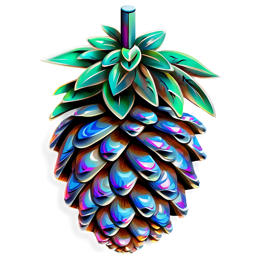 Painted Pinecone Art Png Ura76 PNG image