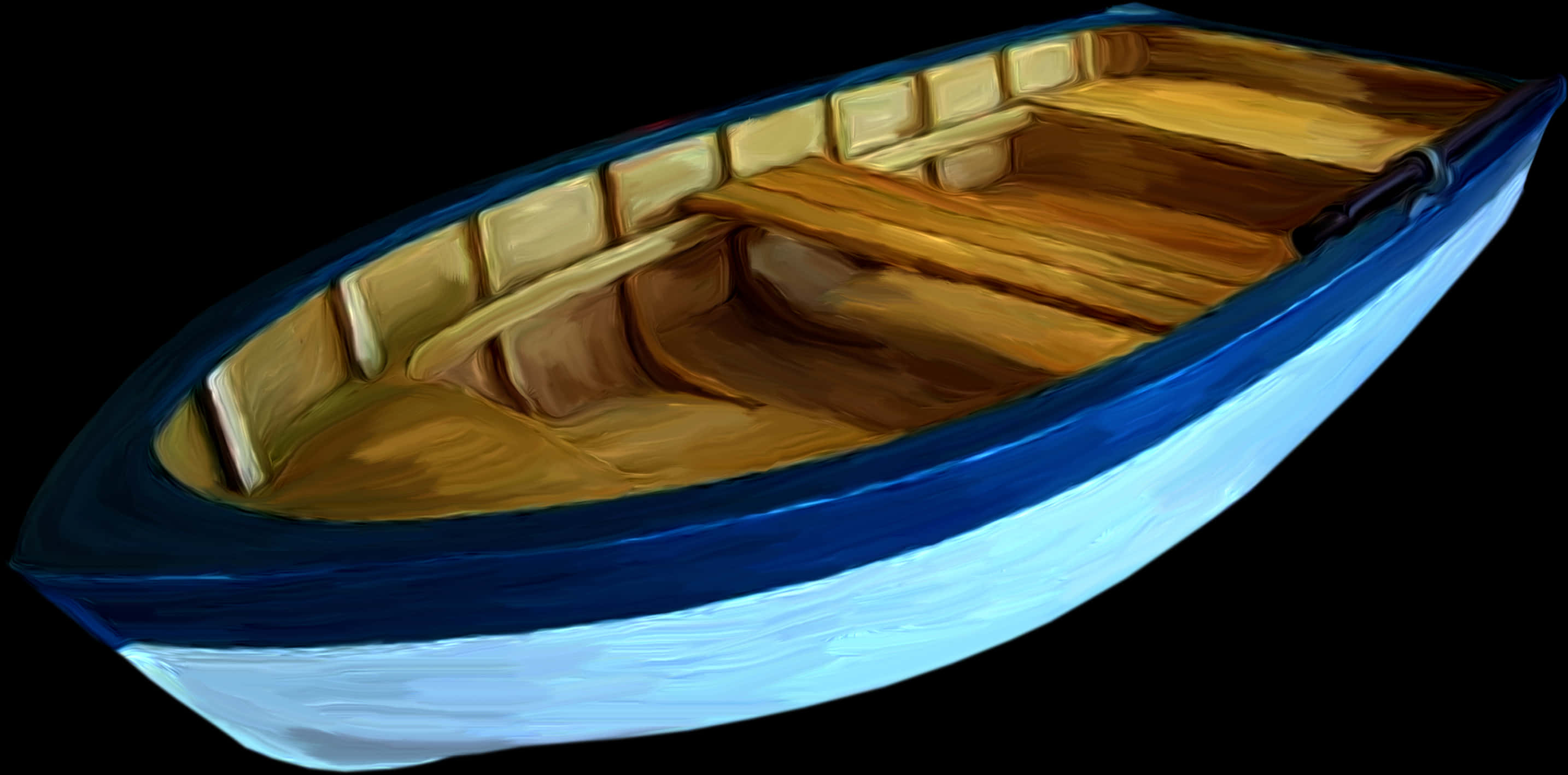 Painted Rowboat Artwork PNG image