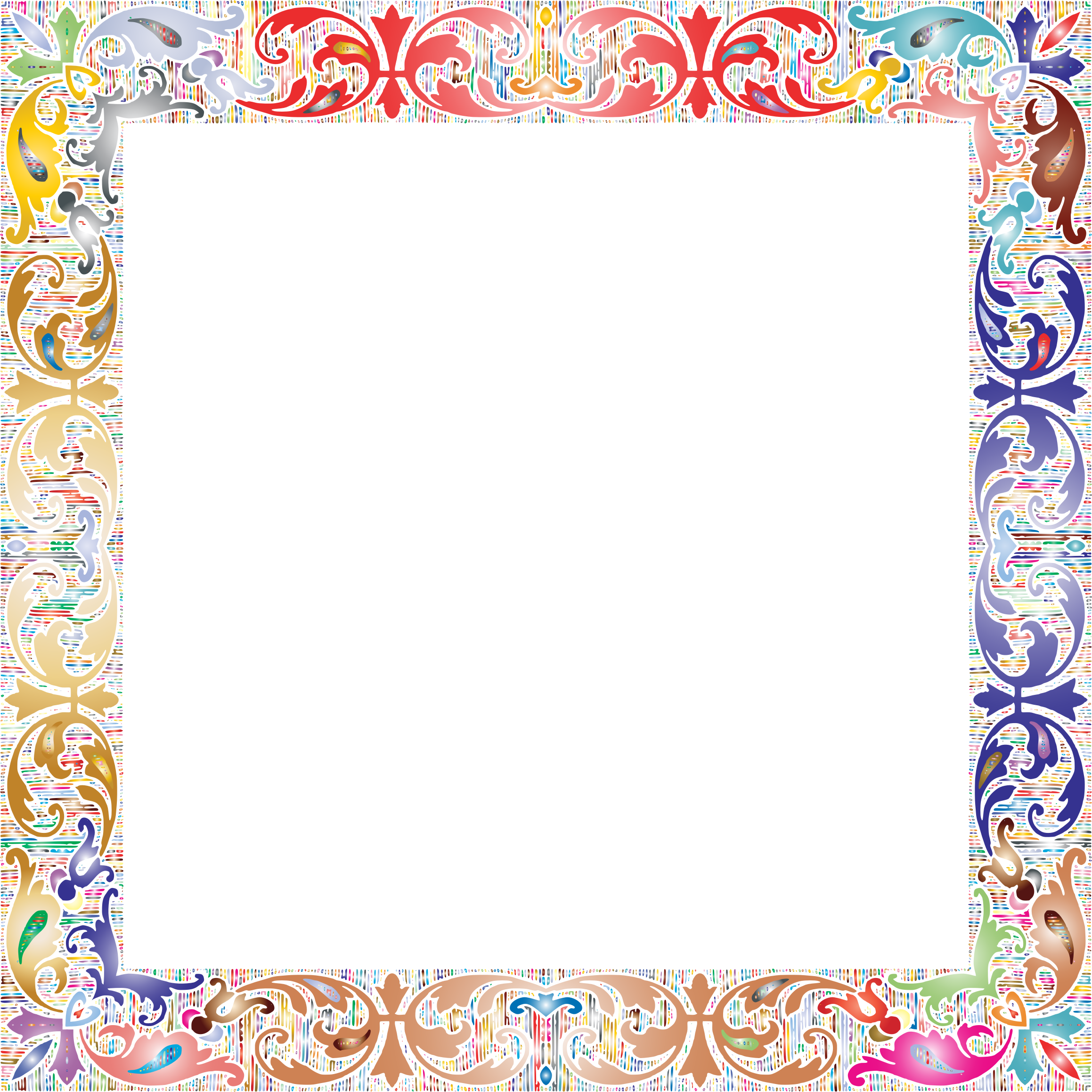 Paisley Decorated Square Frame PNG image