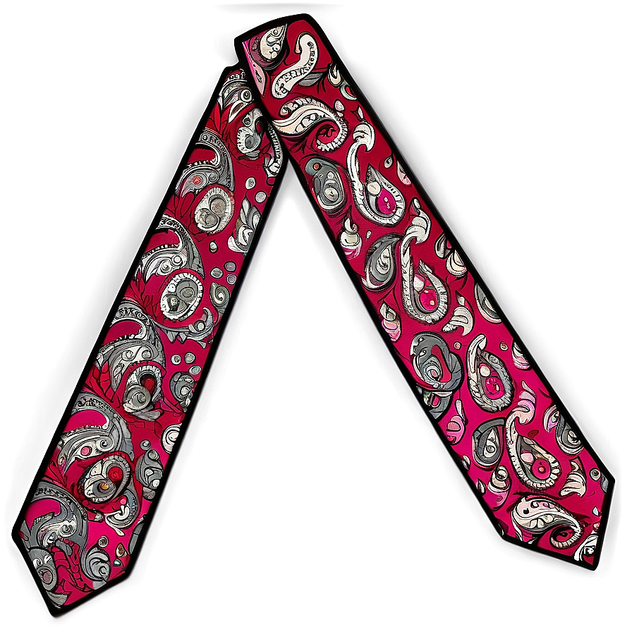 Paisley Necktie Detail Png 06272024 PNG image