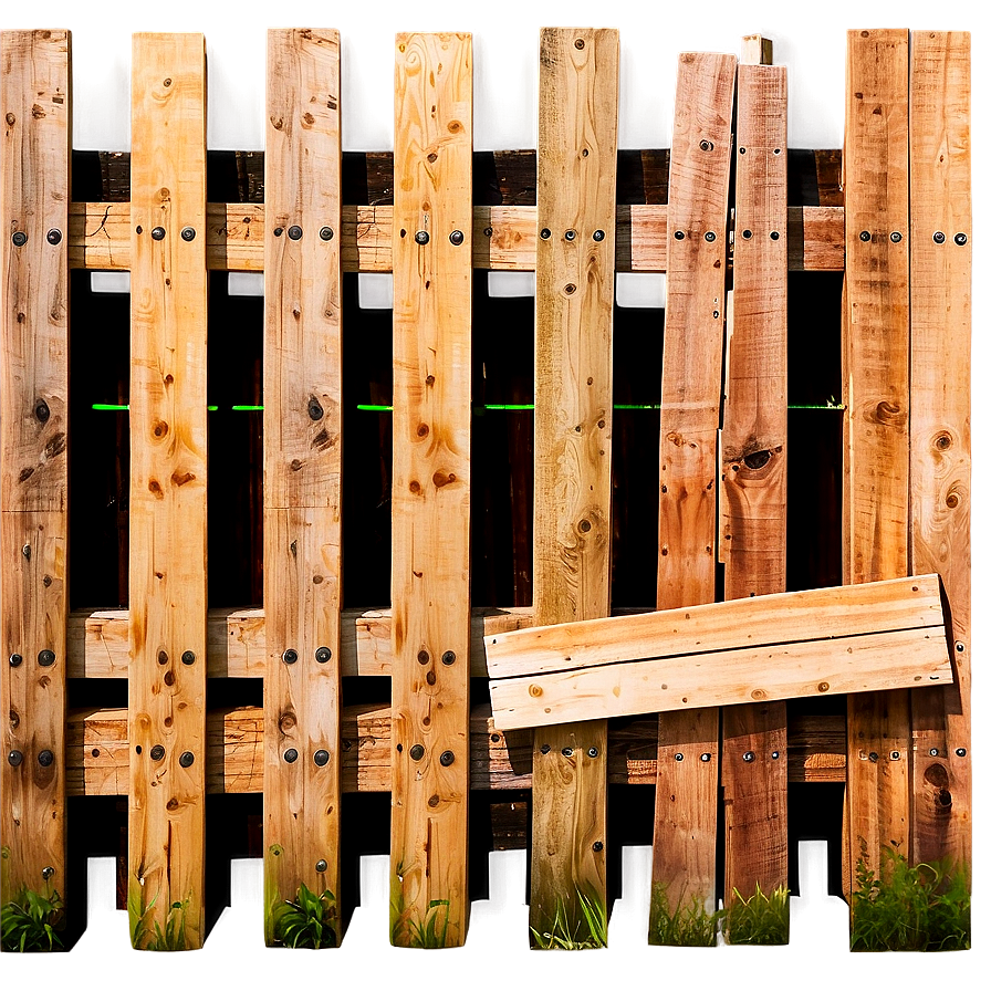 Pallet Fence Diy Png Vco76 PNG image