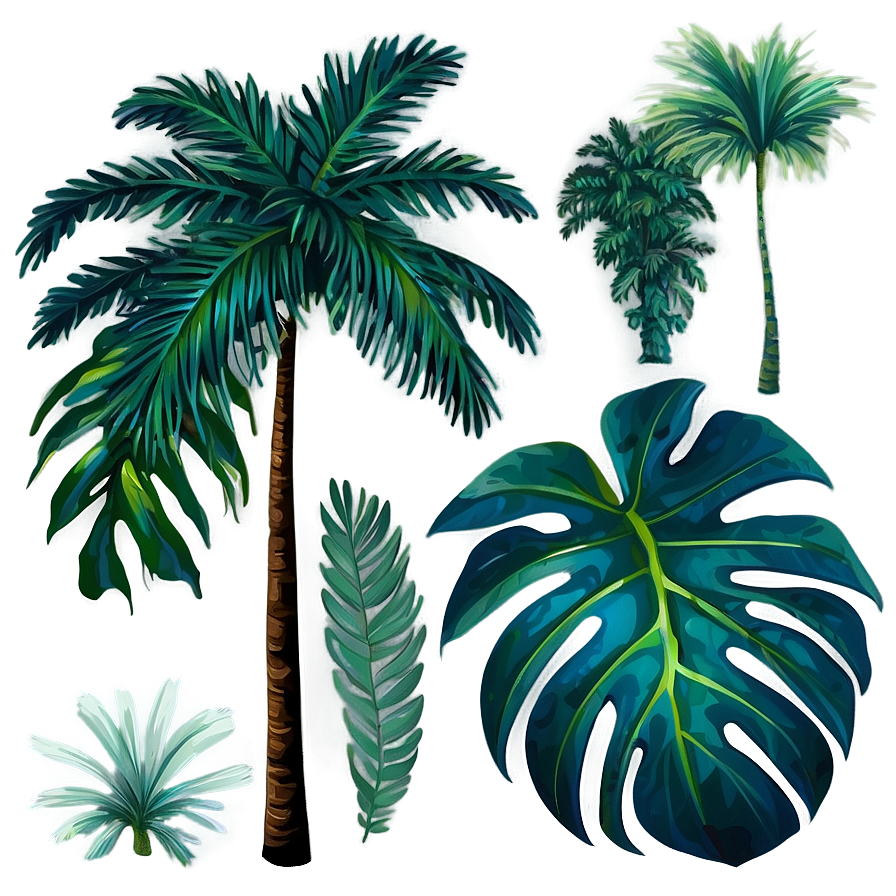 Palm Leaves Clipart Png 05252024 PNG image