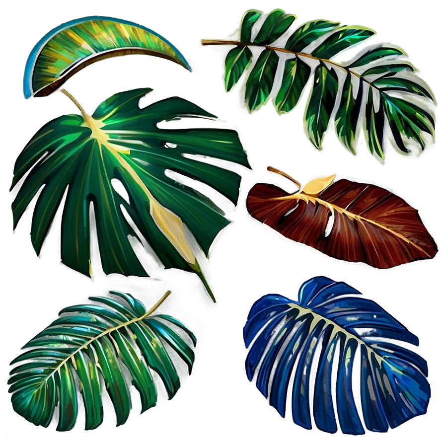 Palm Leaves Set Png 84 PNG image