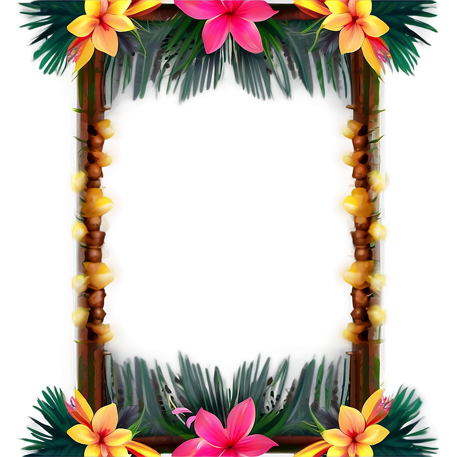 Palm Paradise Border Png Mlm52 PNG image