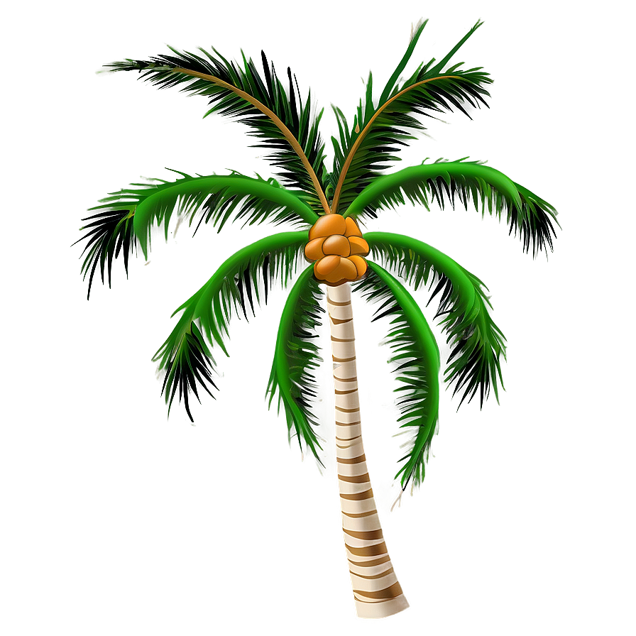 Palm Tree Illustration Png 04292024 PNG image