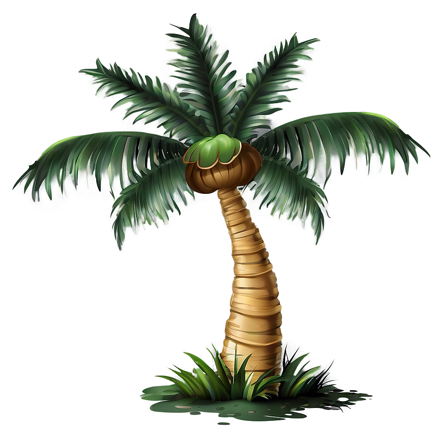 Palm Tree Illustration Png 04292024 PNG image