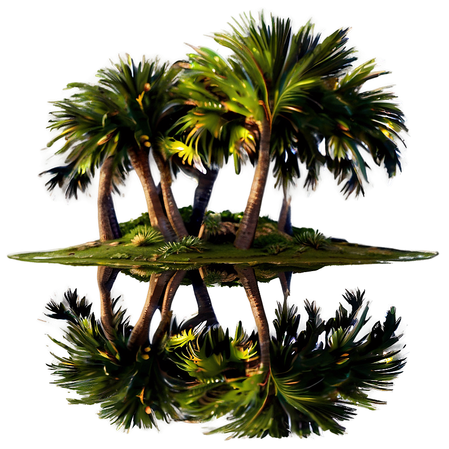 Palm Tree Reflection Png 04292024 PNG image
