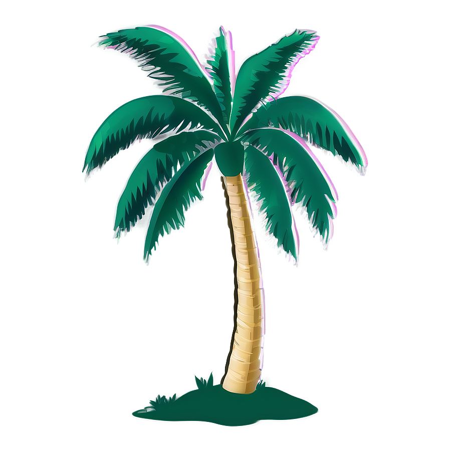 Palm Tree Silhouette B PNG image