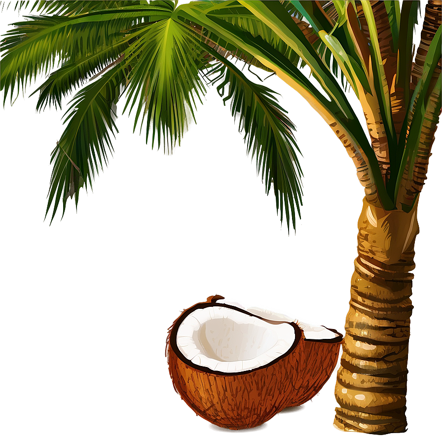 Palm Tree With Coconuts Png 04292024 PNG image