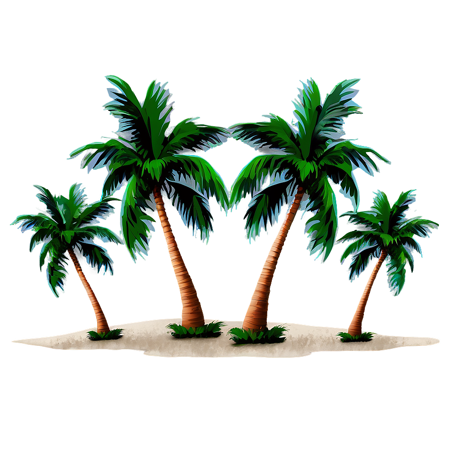 Palm Trees And Ocean Png 05042024 PNG image